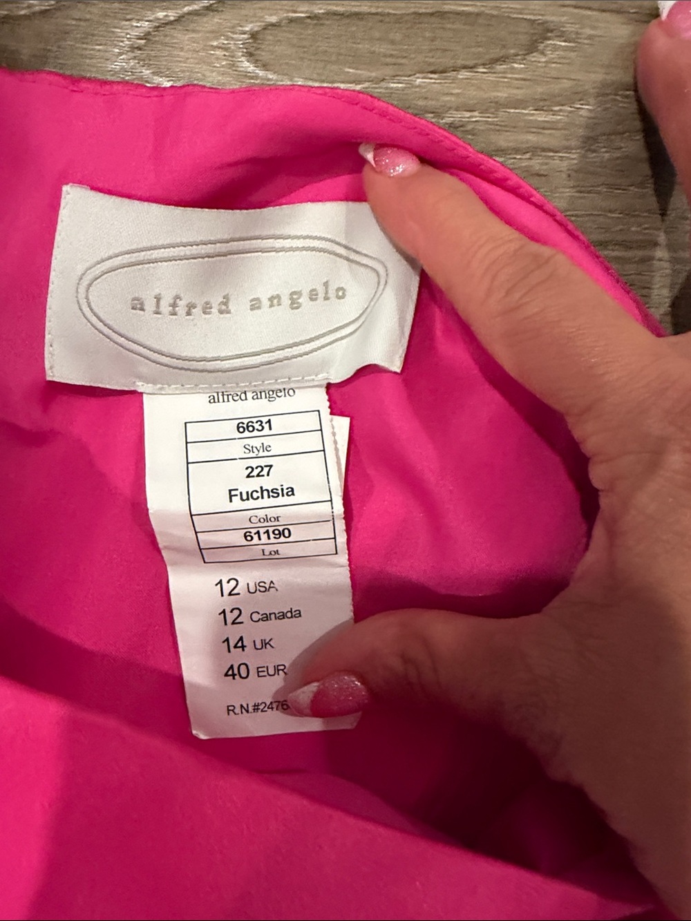 Alfred Angelo Vibrant Fuchsia Maxi Dress - Picture 2 of 2